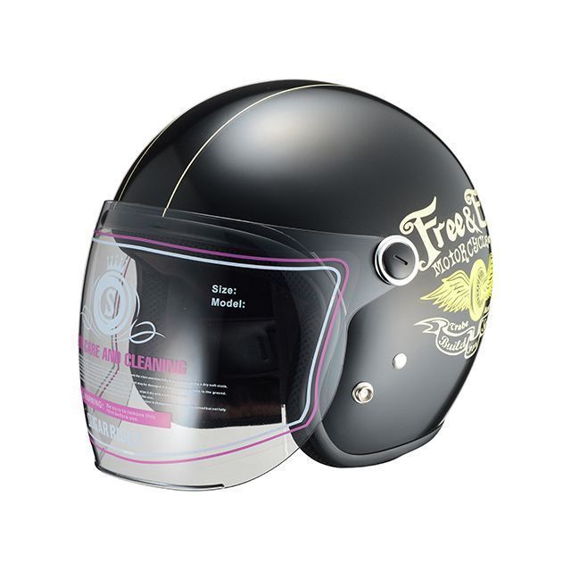 RIDEZ Vivian Free&Easy カラー マットブラック 99593 メーカー在庫あり ライズ ジェットヘルメット バイク画像