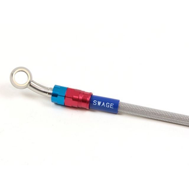 SWAGE-LINE PRO フロントホースキット トライピース ホースエンド レッド＆ブルー ホースカラー クリア SAP898FS メーカー在庫あり スウェッジラインプロ ブレーキホース・ケーブル類 15,248円