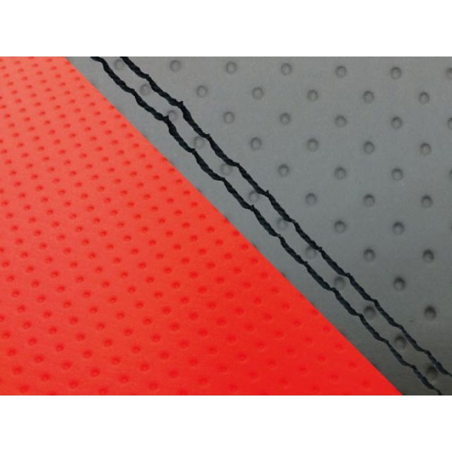 Grondement CBR1000RR（SC57） 国産シートカバー 張替 エンボス灰＆エンボスレッド 仕様 黒ダブルステッチ 適合 シングル（フロント側） GH5574HC1227SW10 グロンドマン シート関連パーツ CBR1000RR 6,272円