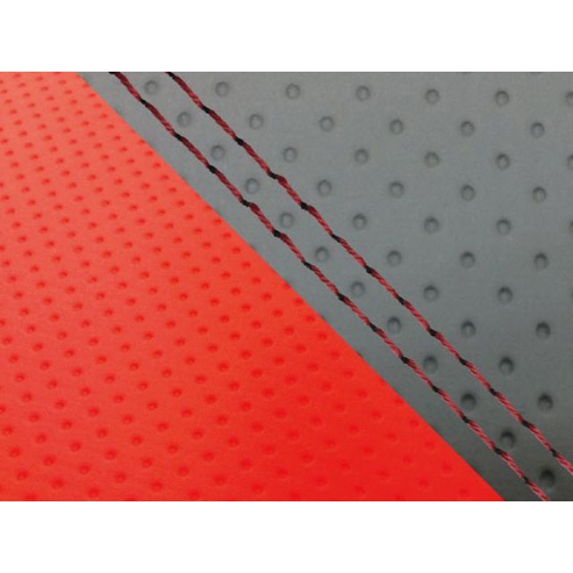 Grondement CBR1000RR（SC57） 国産シートカバー 張替 エンボス灰＆エンボスレッド 仕様 赤ダブルステッチ 適合 シングル（フロント側） GH5574HC1227SW40 グロンドマン シート関連パーツ CBR1000RR