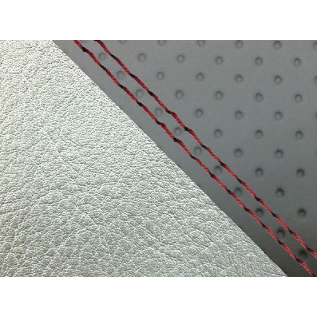 Grondement CBR1000RR（SC57） 国産シートカバー 張替 エンボス灰＆銀 仕様 赤ダブルステッチ 適合 シングル（フロント側） GH5574HC1254SW40 グロンドマン シート関連パーツ CBR1000RR