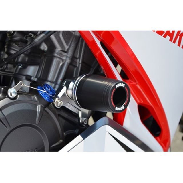 AGRAS レーシングスライダー フレームタイプ ジュラコンカラー ブラック タイプ ロゴ有 342-179-000BX アグラス スライダー類 CBR250RR