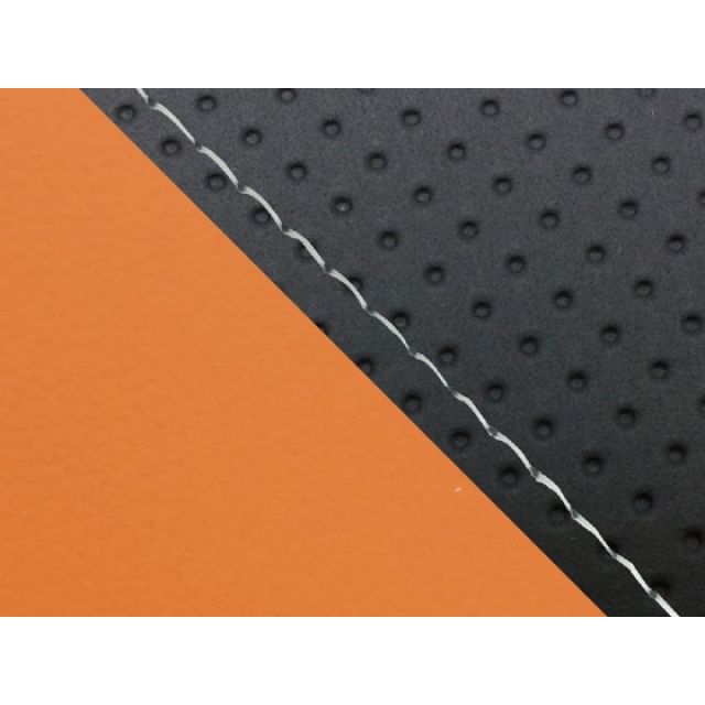 Grondement CBR1000RR（SC57） 国産シートカバー 張替 エンボス黒＆オレンジ 仕様 透明ステッチ 適合 ダブル（リア側） GH5575HC814S0 グロンドマン シート関連パーツ CBR1000RR