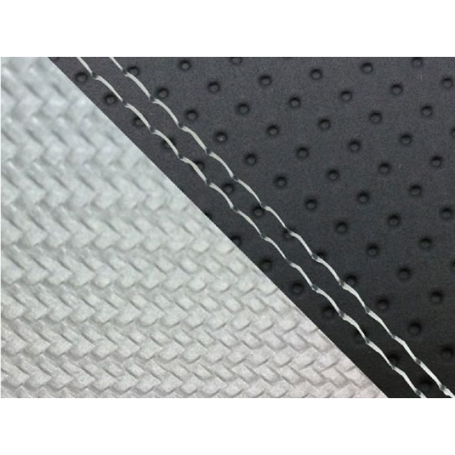 Grondement CBR1000RR（SC57） 国産シートカバー 張替 エンボス黒＆カーボン銀 仕様 透明ダブルステッチ 適合 シングル（フロント側） GH5574HC817SW0 グロンドマン シート関連パーツ CBR1000RR