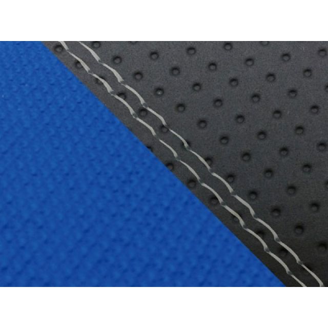 Grondement CBR1000RR（SC57） 国産シートカバー 張替 エンボス黒＆スベラーヌ青 仕様 透明ダブルステッチ 適合 シングル（フロント側） GH5574HC845SW0 グロンドマン シート関連パーツ CBR1000RR