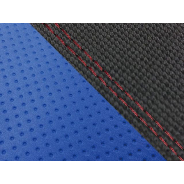 Grondement CBR1000RR（SC57） 国産シートカバー 張替 スベラーヌ黒＆エンボス青 仕様 赤ダブルステッチ 適合 シングル（フロント側） GH5574HC4626SW40 グロンドマン シート関連パーツ CBR1000RR