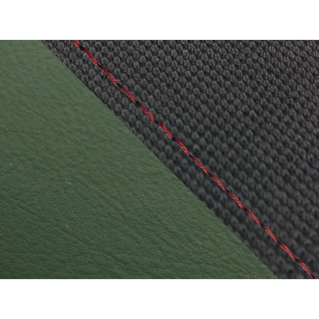 Grondement FZ1 フェザー（10年～）シングル（フロント側） グロンドマン国産シートカバー 張替（スベラーヌブラック・ダークグリーン） 仕様 赤ステッチ GH5565YC4630S40 グロンドマン シート関連パーツ FZ1 フェザー