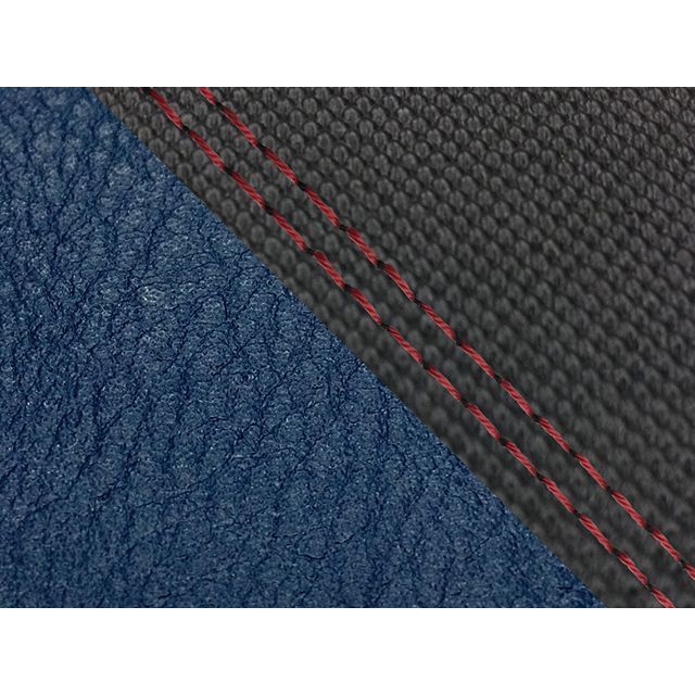 Grondement FZ1 フェザー（10年～）シングル（フロント側） グロンドマン国産シートカバー 張替（スベラーヌブラック・ネイビー） 仕様 赤ダブルステッチ GH5565YC4653SW40 グロンドマン シート関連パーツ FZ1 フェザー