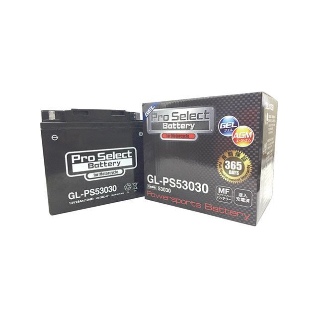 【メーカー直送】Pro Select Battery GL-PS53030(53030互換) ジェルタイプ 液入り充電済み PSB178 メーカー在庫あり プロセレクトバッテリー バッテリー関連パーツ 汎用