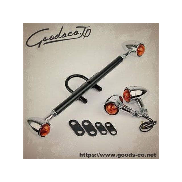 GOODS ダウンマウントウインカーキット スモールラバー/SR400/500 タイプ ショート 61-89590-SSR グッズ ウインカー関連パーツ SR400/500