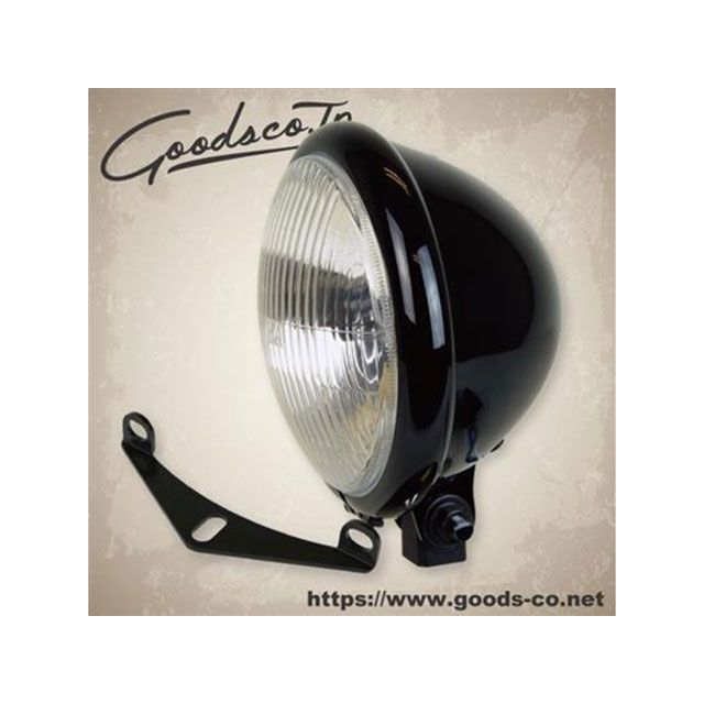 GOODS 5-3/4”ベイツライトキット/GRASSTRACKER カラー ブラック 66-84158GR グッズ ヘッドライト・バルブ GRASSTRACKER