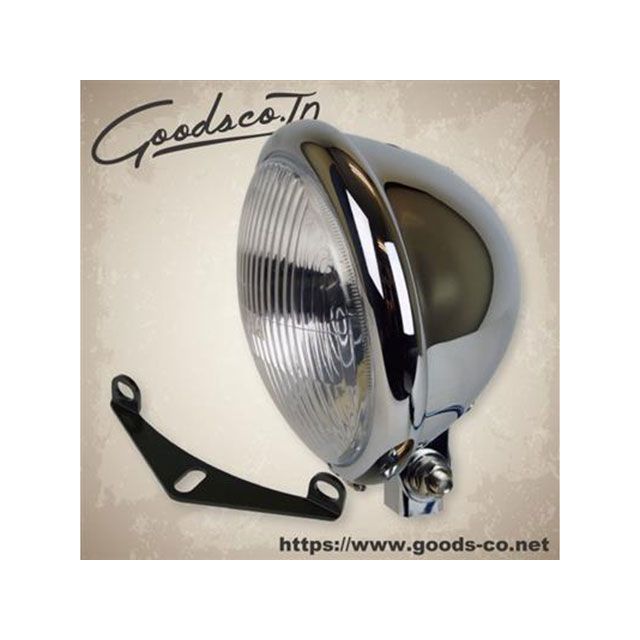 GOODS 5-3/4”ベイツライトキット/GRASSTRACKER カラー クローム 66-84159GR グッズ ヘッドライト・バルブ GRASSTRACKER