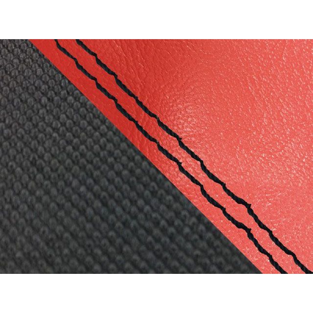 Grondement グロム 国産シートカバー 赤＆スベラーヌブラック タイプ 張替 仕様 黒ダブルステッチ GH5568HC446SW10 グロンドマン シート関連パーツ グロム