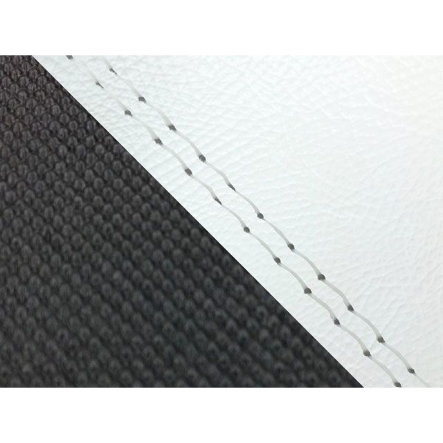 Grondement グロム 国産シートカバー 白＆スベラーヌブラック タイプ 張替 仕様 透明ダブルステッチ GH5568HC246SW0 グロンドマン シート関連パーツ グロム