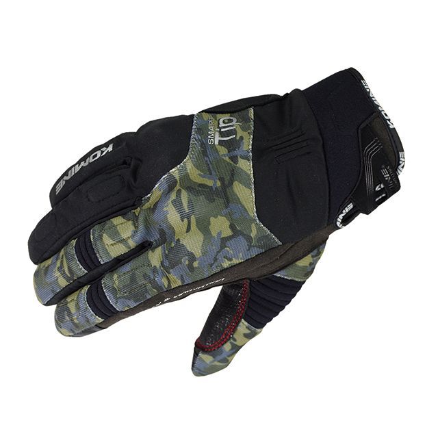 KOMINE GK-818 プロテクトウインターグローブ（ブラック/カモ） サイズ M ・06-818 メーカー在庫あり コミネ ウインターグローブ