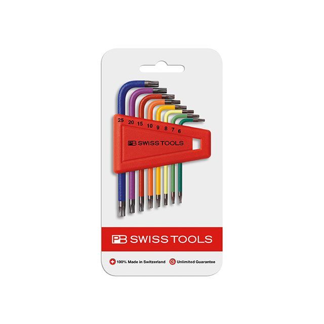 PBSWISSTOOLS 410H/6-25RBCN L型レインボーヘクスローブレンチセット ・410.H6-25RBCN 製造業者店卸し資産あり PBスイスツールズ お手々物の具