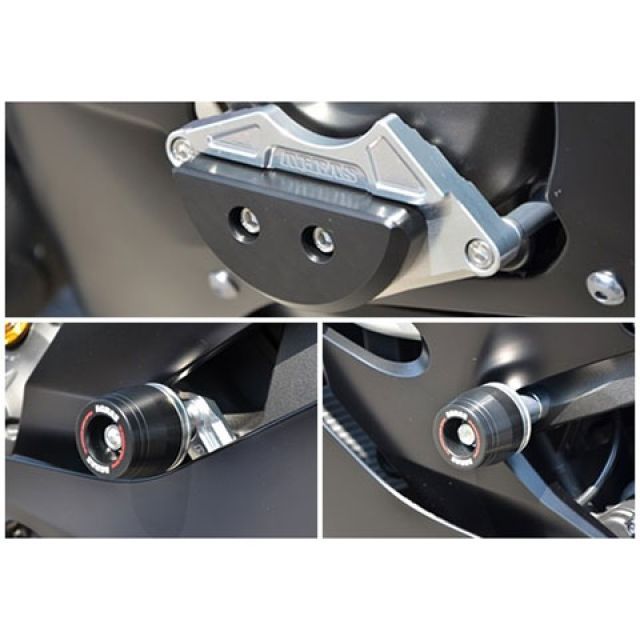 AGRAS レーシングスライダー 3点セット ジュラコンカラー ブラック タイプ ロゴ有 342-278-003BX アグラス スライダー類 YZF-R6
