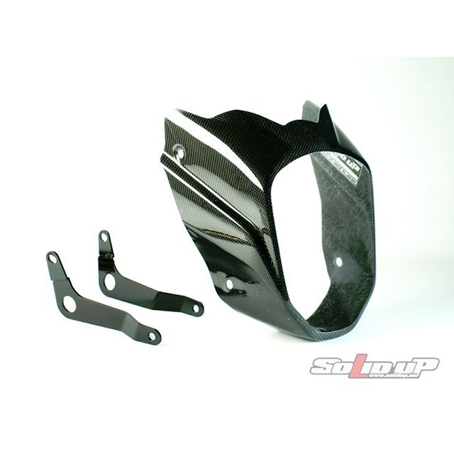 SOLID UP グロム用 フロントカウル 素材 CFRP製/カーボン/平織りクリアーゲルコート GO-06C ソリッドアップ カウル・エアロ グロム