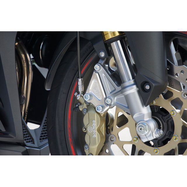 OVER RACING Fキャリパーサポート ブレンボ4P用（シルバー） ・83-02-11 オーバーレーシング キャリパー CBR250RR