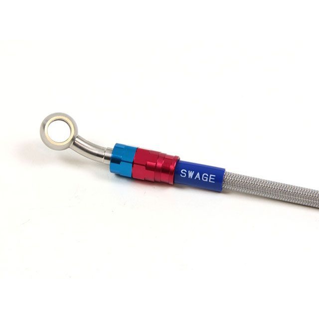 SWAGE-LINE PRO リアブレーキホースキット（レッド＆ブルー） ホースカラー クリア SAP0032R メーカー在庫あり スウェッジラインプロ ブレーキホース・ケーブル類 CB400SF ABS