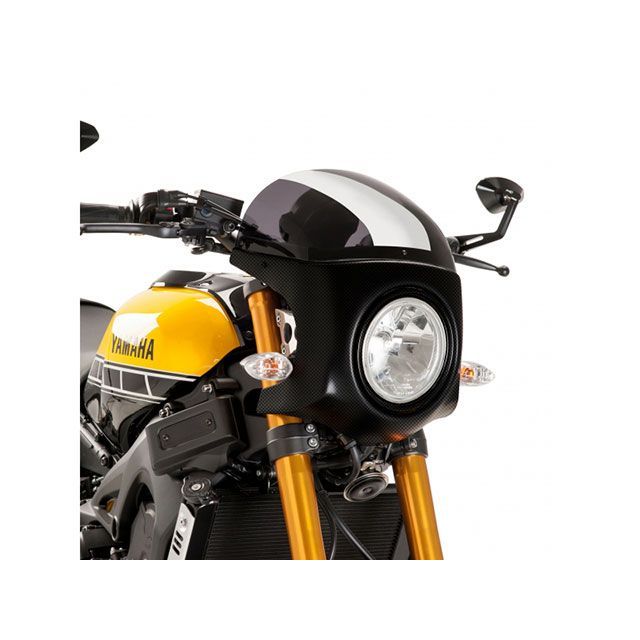Puig セミフェアリング レトロ 本体 ブラック スクリーン ダークスモーク 8934F プーチ カウル・エアロ XSR900｜パークアップ 店