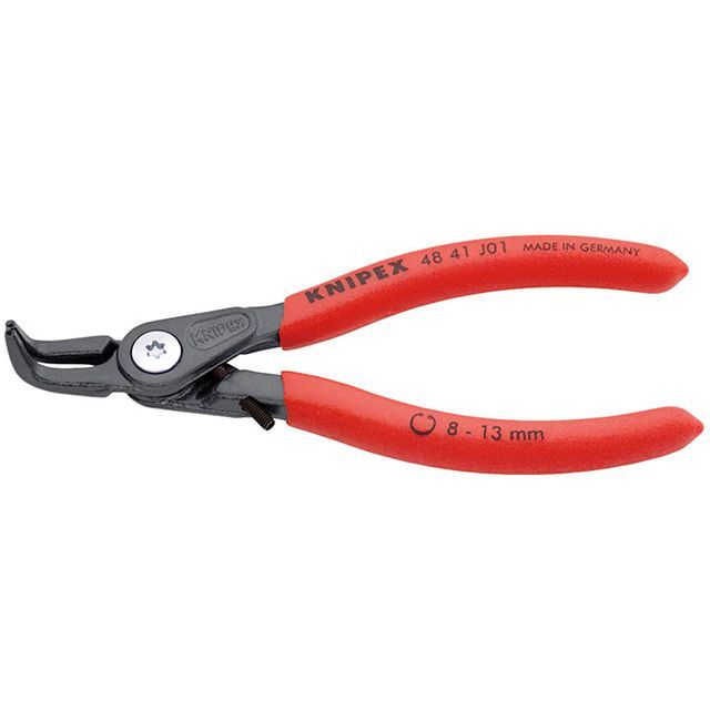 KNIPEX 4841-J01 穴用精密スナップリングプライヤー 曲(ストッパー) ・4841-J01 クニペックス ハンドツール
