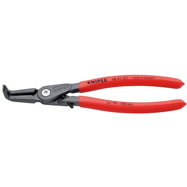 KNIPEX 4841-J31 穴用細やかスナップリングプライヤー 曲（ストッパー） ・4841-J31 クニペックス お手々物の具