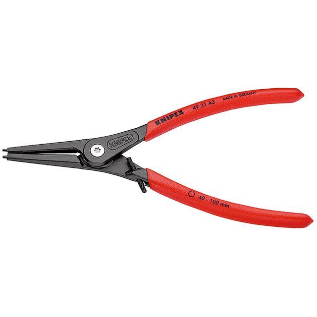 KNIPEX 4931-A3 軸用細やかスナップリングプライヤー 直 ・4931-A3 製造業者店卸し資産あり クニペックス お手々物の具