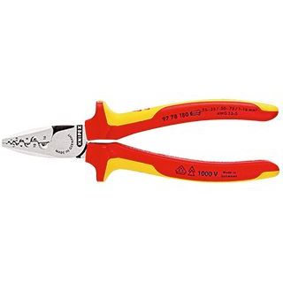 KNIPEX 9778-180 挙げ句の果て捩り用縁切り圧着プライヤー ・9778-180 クニペックス お手々物の具
