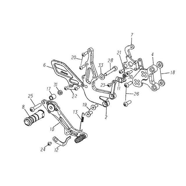 STRIKER ブレーキペダルASSY TYPE6 SS-R9706B06B ストライカー ペダル CBR600RR