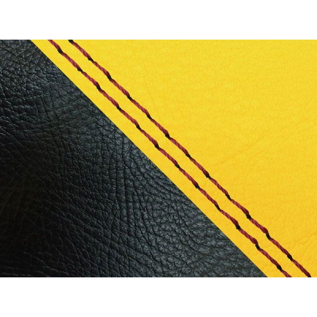 Grondement ダンク（AF74） 国産シートカバー 張替 イエロー＆黒 仕様 赤ダブルステッチ GH5561HC5237SW40 グロンドマン シート関連パーツ ダンク