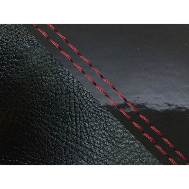 Grondement ダンク（AF74） 国産シートカバー 張替 エナメルブラック＆黒 仕様 赤ダブルステッチ GH5561HC5537SW40 グロンドマン シート関連パーツ ダンク