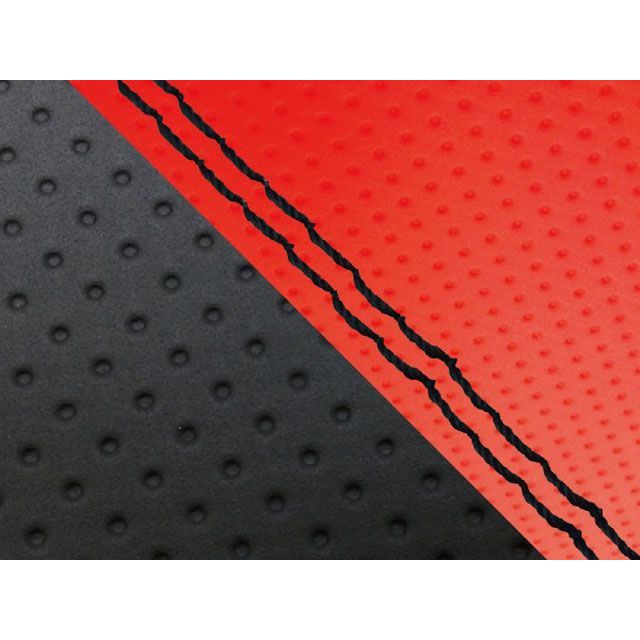 Grondement ダンク（AF74） 国産シートカバー 張替 エンボスレッド＆エンボス黒 仕様 黒ダブルステッチ GH5561HC278SW10 グロンドマン シート関連パーツ ダンク
