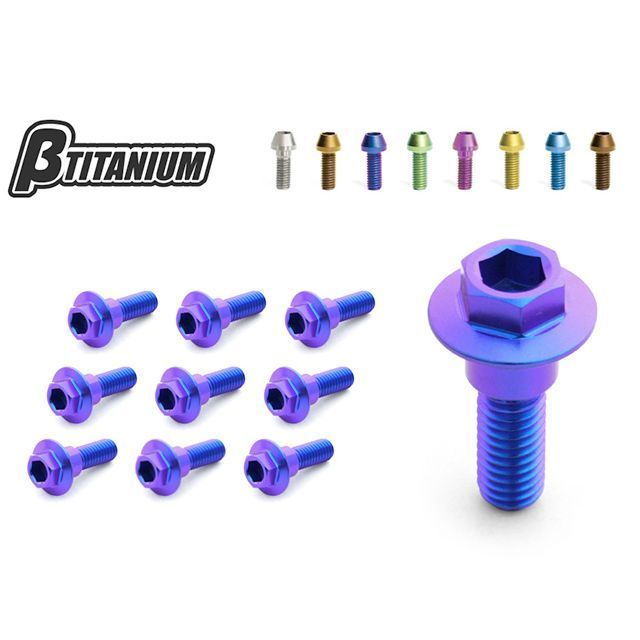 βTITANIUM フロントブレーキディスクローターボルトキット 仕様 リーフグリーン（陽極酸化あり） BT-FDY4-10-LG ベータチタニウム その他ブレーキ用パーツ 21,748円
