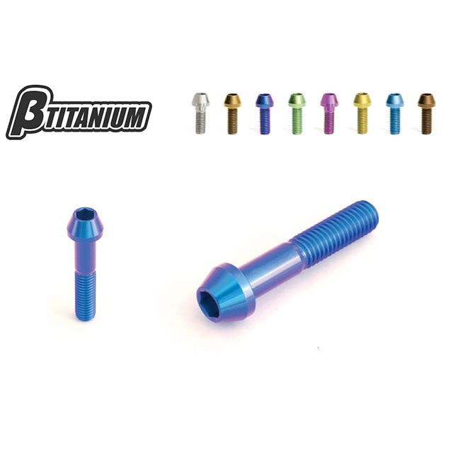 βTITANIUM フロントフォークピンチボルトキット 仕様 リーフグリーン（陽極酸化あり） 頭部形状 テーパーキャップ BT-FPK1-2-TC-LG ベータチタニウム その他サスペンションパーツ ZX-6R