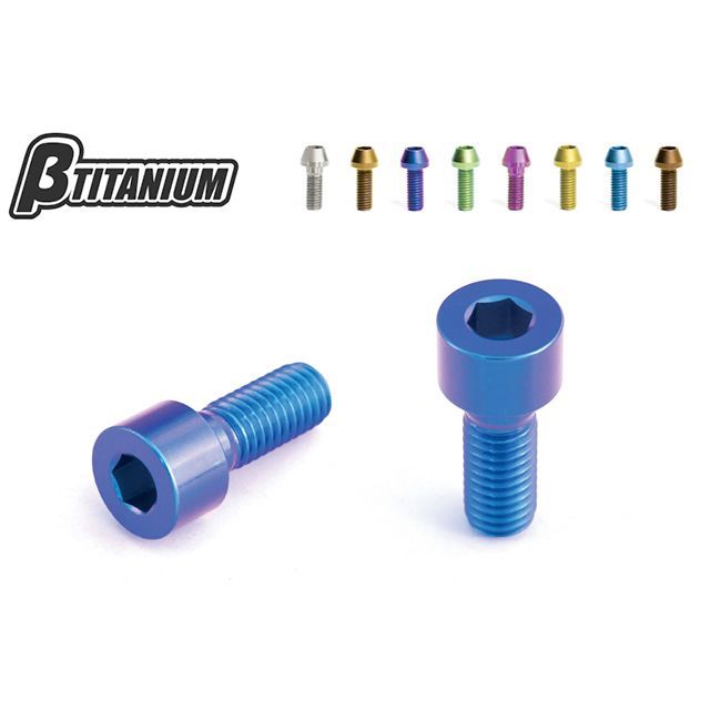 βTITANIUM ハンドルクランプボルトキット 仕様 ローズピンク(陽極酸化あり) 頭部形状 テーパーキャップ BT-HCH1-2-TC-RP ベータチタニウム その他ハンドル関連パーツ CBR250R