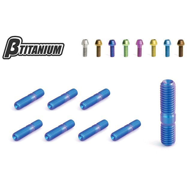 βTITANIUM エキゾーストスタッドボルトキット 仕様 リーフグリーン（陽極酸化あり） BT-EBY2-8-LG ベータチタニウム その他マフラーパーツ YZF-R1/M 11,299円