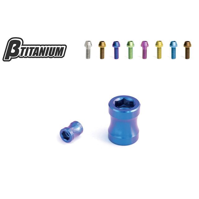 βTITANIUM エキゾーストスタッドナットキット 仕様 リーフグリーン（陽極酸化あり） BT-ENH1-2-LG ベータチタニウム その他マフラーパーツ CBR250R