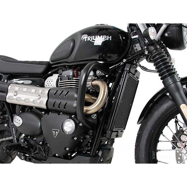 HEPCO＆BECKER エンジンガード（ブラック） 501-7557-0001 ヘプコ＆ベッカー エンジンガード Street Scrambler｜パークアップ 店