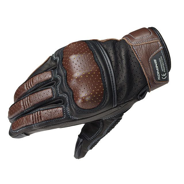 KOMINE 2018年春夏モデル GK-217 CEプロテクトレザーグローブ（ブラウン） サイズ 3XL ・06-217 コミネ レザーグローブ｜パークアップ 店