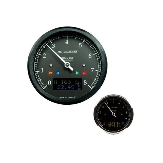 motogadget クロノクラシック 10K ダークLCD ポリッシュ MG-2004060 モトガジェット タコメーター 汎用