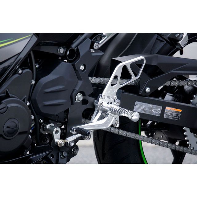 OVER RACING バックステップ 4ポジション(シルバー) ・51-693-01 オーバーレーシング バックステップ関連パーツ Ninja250|パークアップ 店