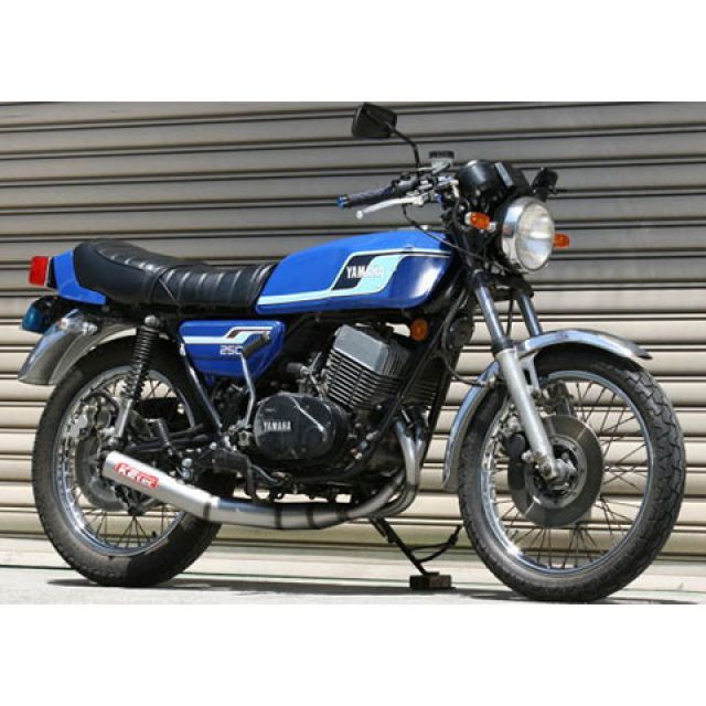 さぁとぉRD250最終型用　ユーゾークロスチャンバー　ツースト　マフラー RD250/400最終型用 クロス右2本出しチャンバー 黒 【 ゼス