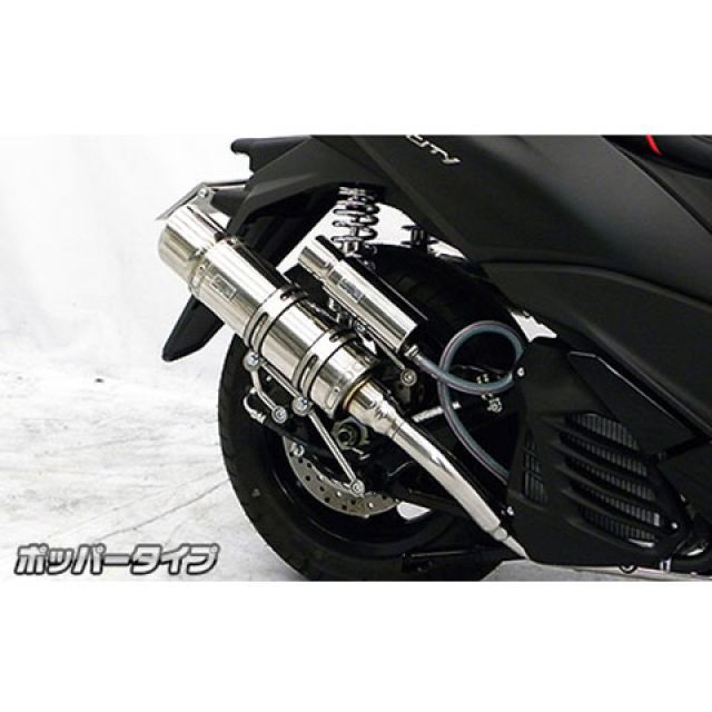 WirusWin トリシティ155(2BK-SG37J)用 ロイヤルマフラー ポッパータイプ オプション オプションE(ブラック) ウイルズウィン マフラー本体 トリシティ155