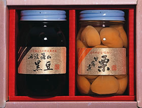 JA丹波ささやま 丹波篠山特産品 黒豆煮 栗甘露煮 計2個セット 送料無料 丹波篠山 黒豆煮豆 NK-60 笹山探訪 お節 おせち 厳選素材  お正月 お取り寄せ ギフト