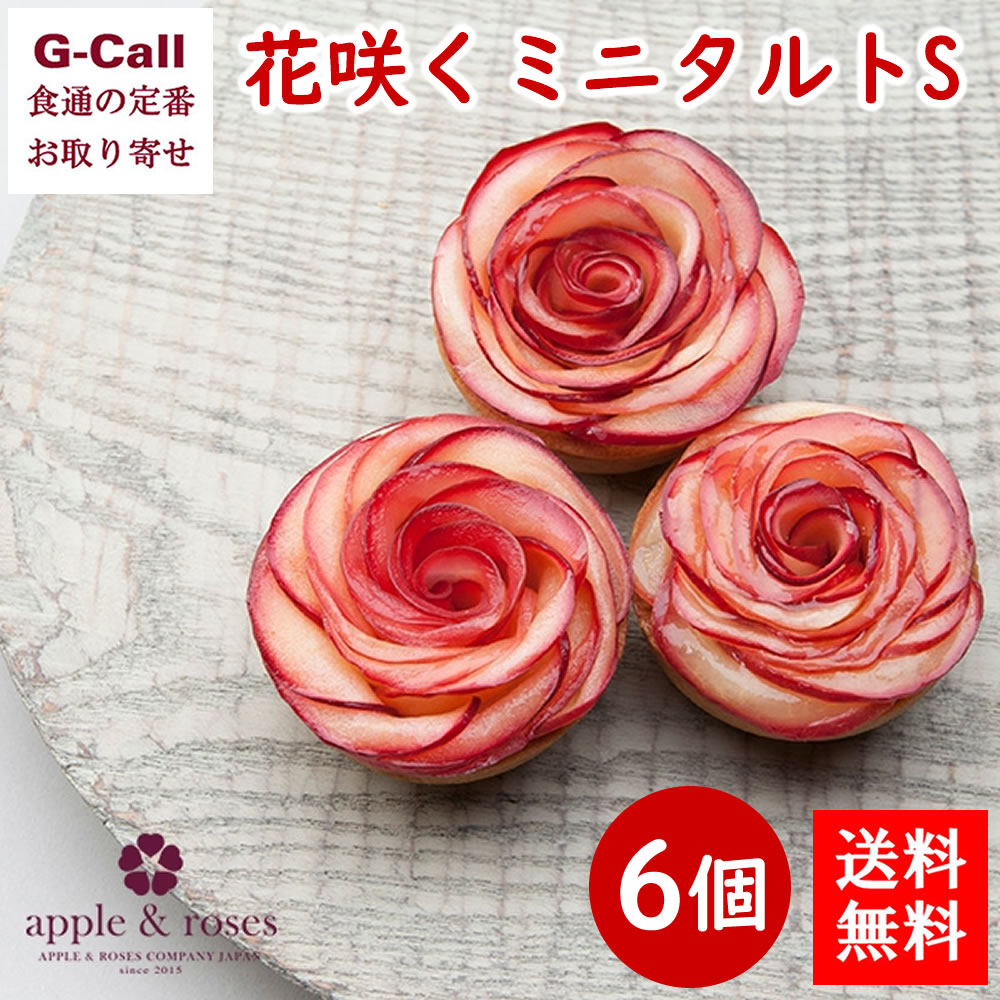 楽天市場 送料無料 アップルアンドローゼス バラの花咲くミニタルトs 6個 Apple Roses 信州安曇野 長野 リンゴタルト 林檎タルト りんごタルト お取り寄せ 洋菓子 長野 ギフト 贈答 プレゼント G Call 食通の定番 お取り寄せ