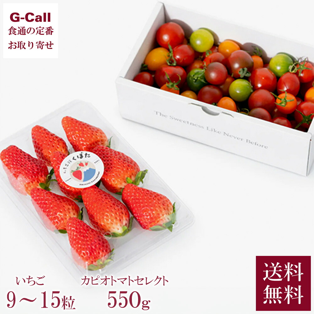 完熟朝どれいちご カピオトマト 特別セット 4月～5月上旬頃出荷予定 指定日不可 送料無料 Inakakara Farm to Table 朝採れ イチゴ フルーツトマト 産地直送