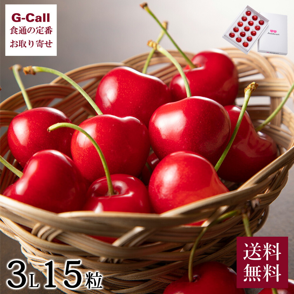 万果 ジュノハート さくらんぼ 15粒 3L 6月下旬～7月上旬出荷 送料無料 取り寄せ フルーツ 産地直送 冷蔵 化粧箱 ギフト 大粒 高糖度 青森産 紅秀峰 サミット