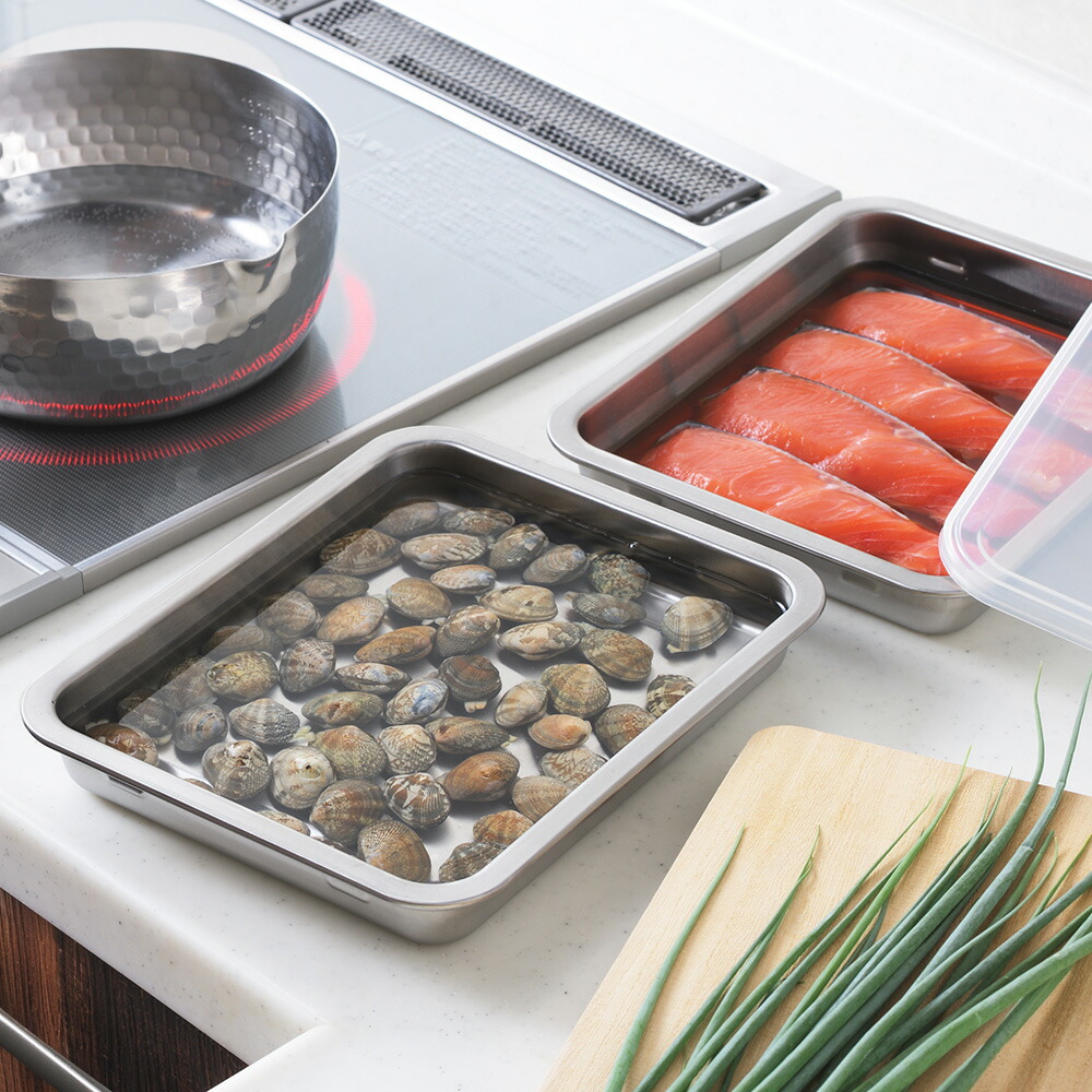 楽天市場】ヨシカワ 下ごしらえに便利なステンレス3連バット深型