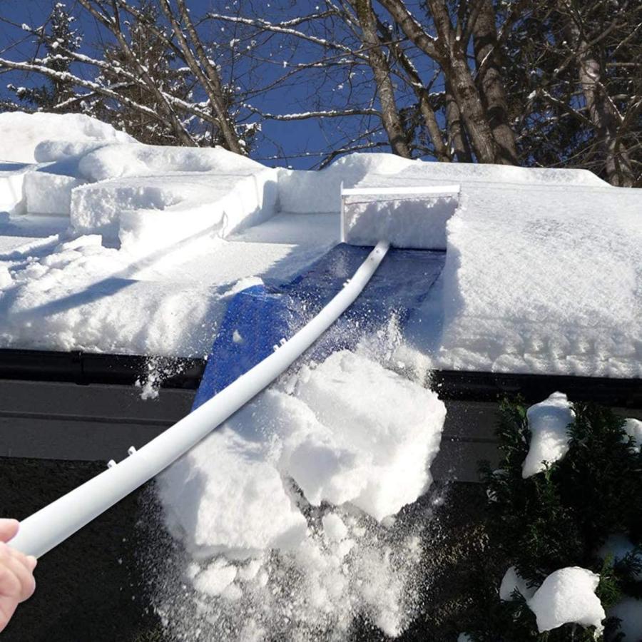 スノーレーキ 屋根スノーダンプ 屋根雪かき 屋根 バージョン 除雪道具 1.6m-6.1m パイプ伸縮ロック式 雪かき 長さ調整可能 軽量なアルミ|GoldenClover店